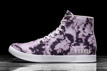 Purple Nobull High-Top Wisteria Tie-Dye Canvas Men's Trainers | CA D1415F